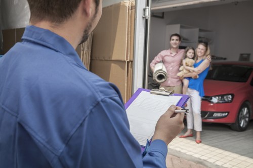 Commercial moving team planning an office relocation in Swiss Cottage